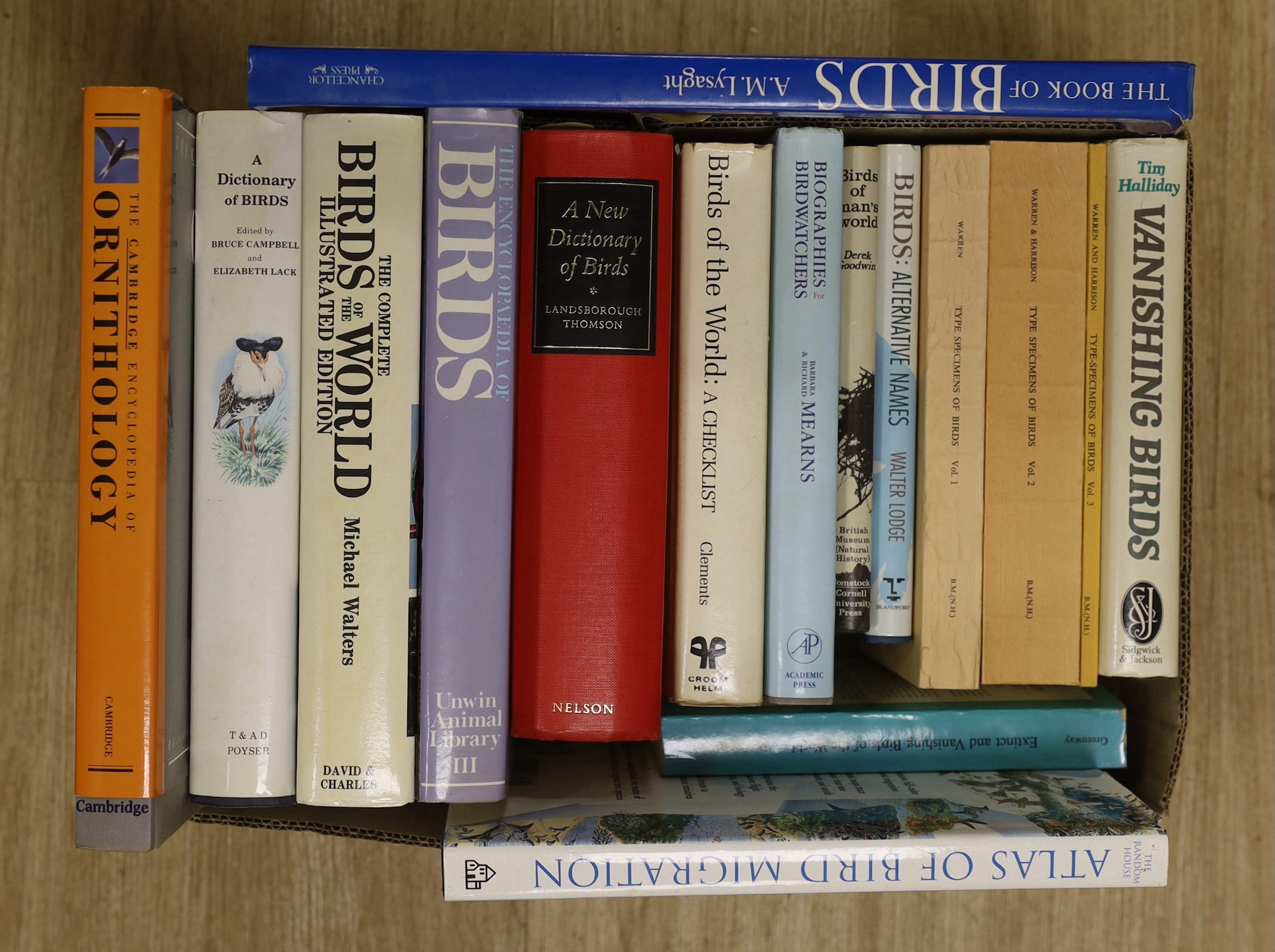 Mearns, Barbara & Richard - Biographies for Birdwatchers ... num. illus.; publisher's cloth and d/wrapper, 1988; The Cambridge Encyclopeadia of Ornithology., illus. throughout (some coloured)'; publisher's cloth and d/wr
